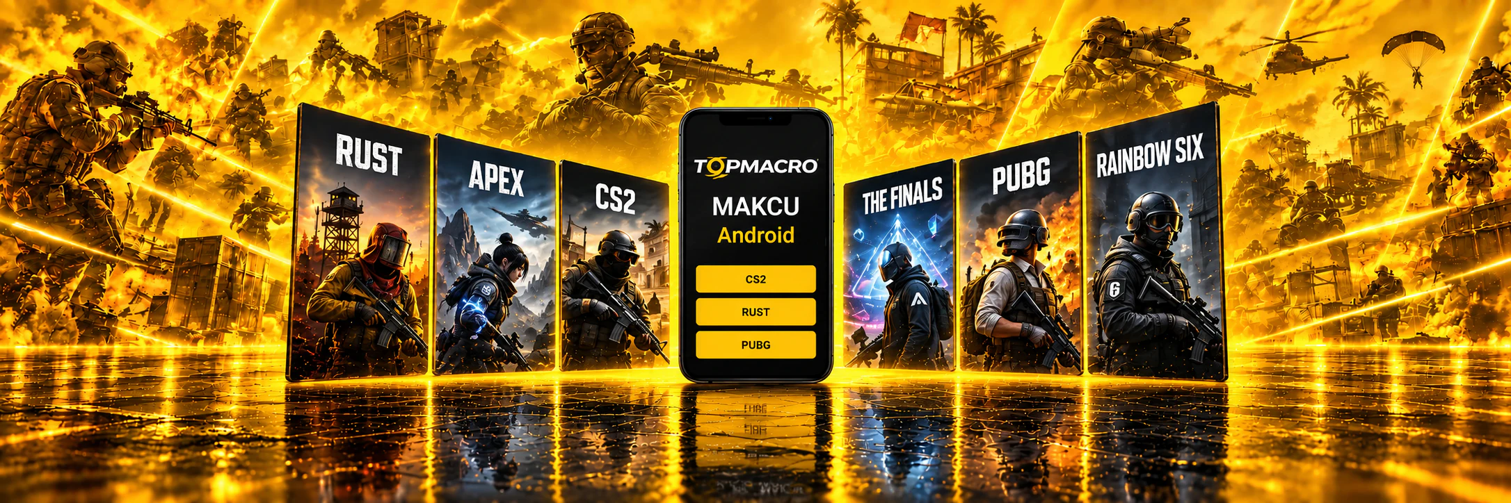 Приложение TopMacro Makcu для Android с профилями популярных игр