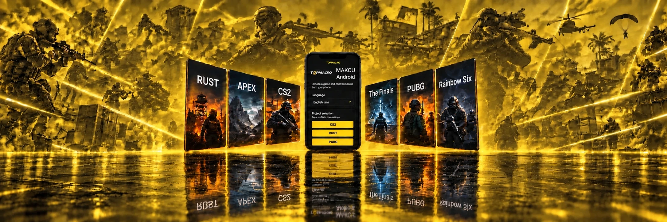 Застосунок TopMacro Makcu для Android із профілями популярних ігор