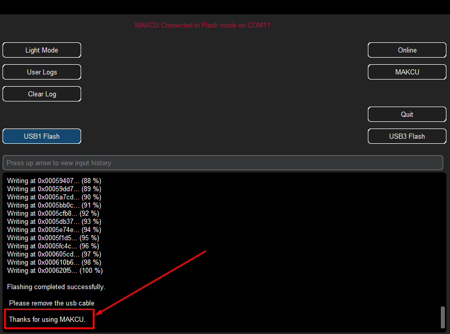 Makcu USB1 Flash complete